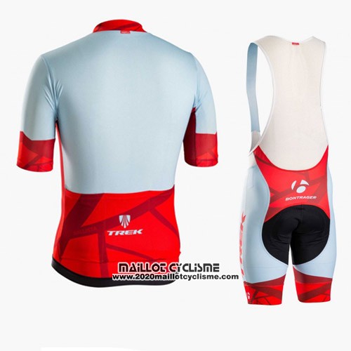 2016 Maillot Ciclismo Trek Bontrager Bleu et Rouge Manches Courtes et Cuissard